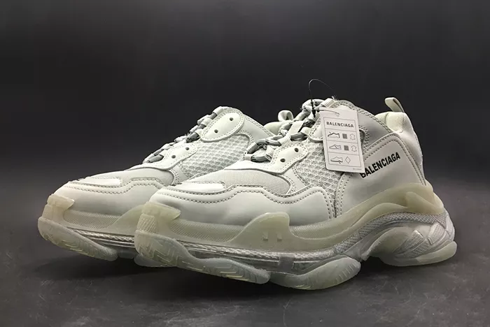 BALENCIAGA TRIPLE S TRAINER 'CLEAR SOLE' - BALENCIAGA - GREY 541624 W09O1 1705